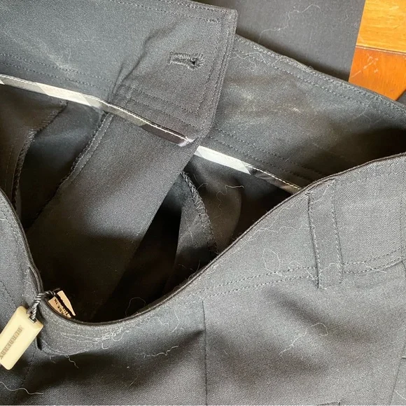 Burberry of London Black Wool Pants Size 2 - Picture 6 of 10